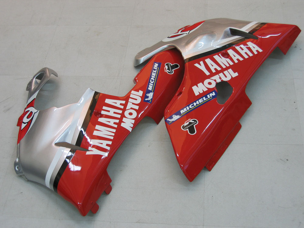 Amotopart 2000–2001 Yamaha YZF 1000 R1 Verkleidungsset in Rot und Silber