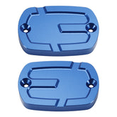 2004-2024 Yamaha T-MAX 500/530/560 CNC Blue Brake Fluid Reservoir Caps Kit