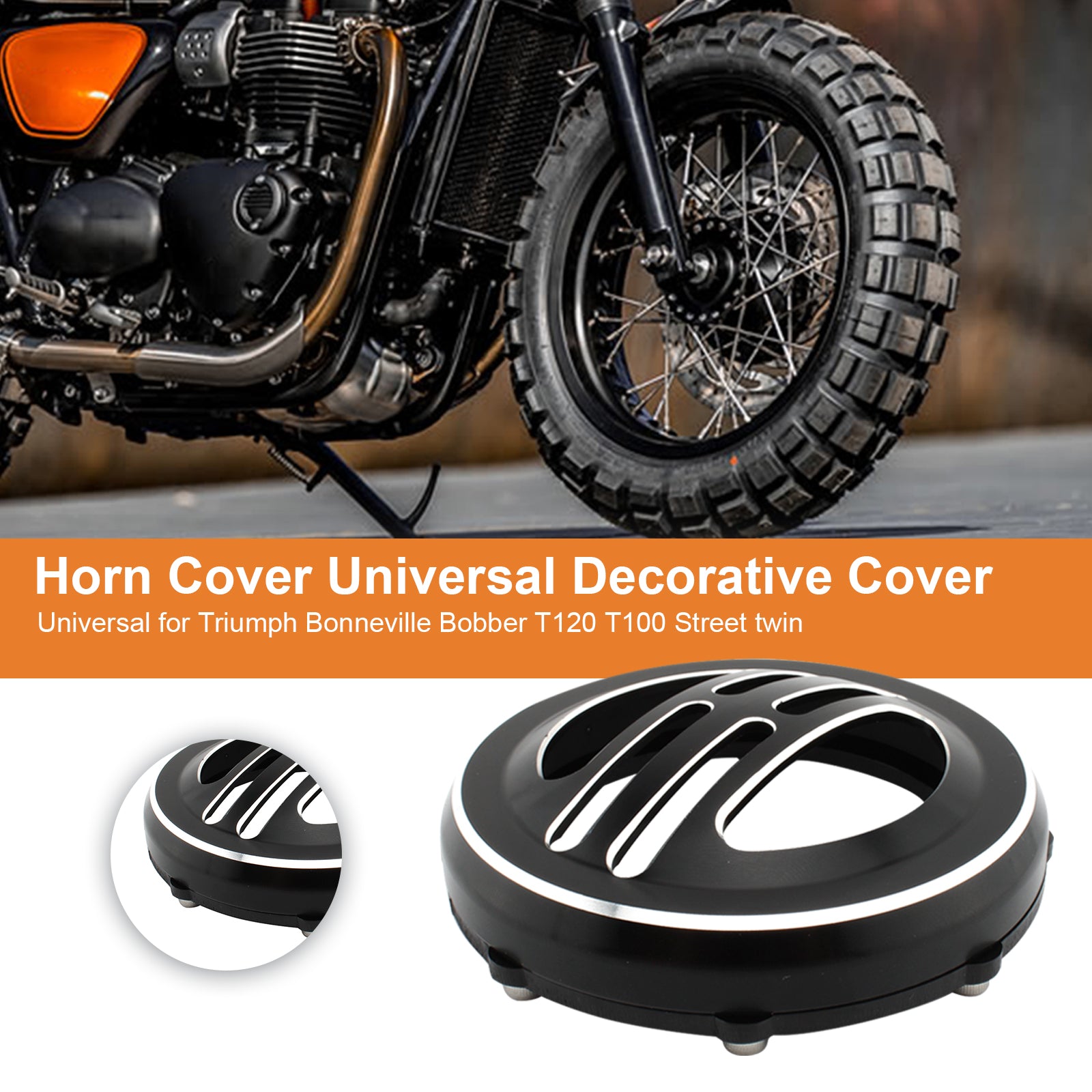 Bobber T120 T100 Street twin Horn Cover Universal Decorative Cover