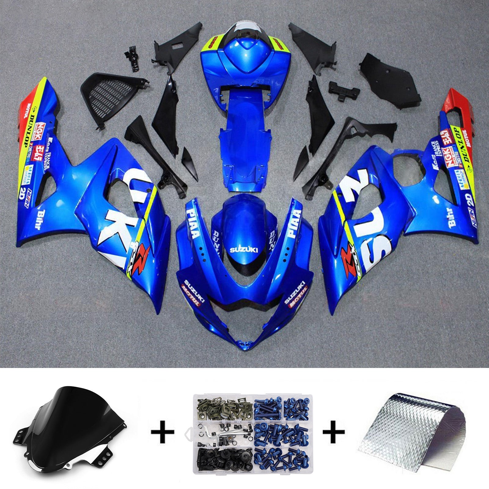 Amotopart 2005-2006 Suzuki GSXR1000 Blue White Red Fairing Kit