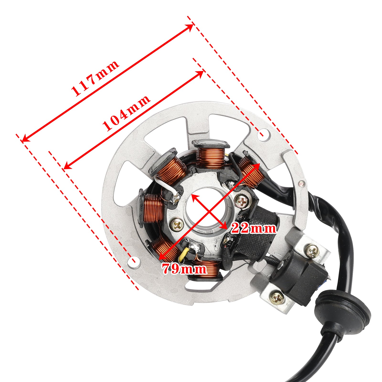 5-Wire Magneto Stator for 2 Stroke 50cc 1PE40QMB Jog Minarelli Scooter ATV Moped