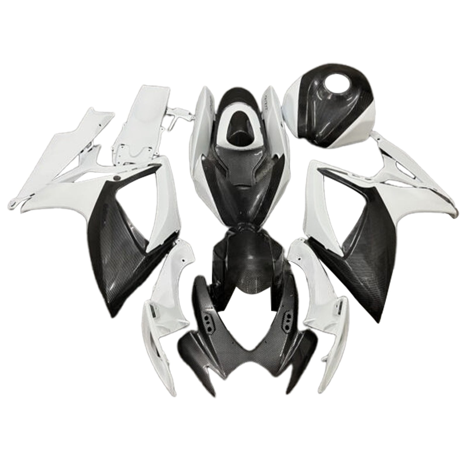 Amotopart 2006-2007 Suzuki GSXR 600/750 Carbon Fiber  White Fairing Kit
