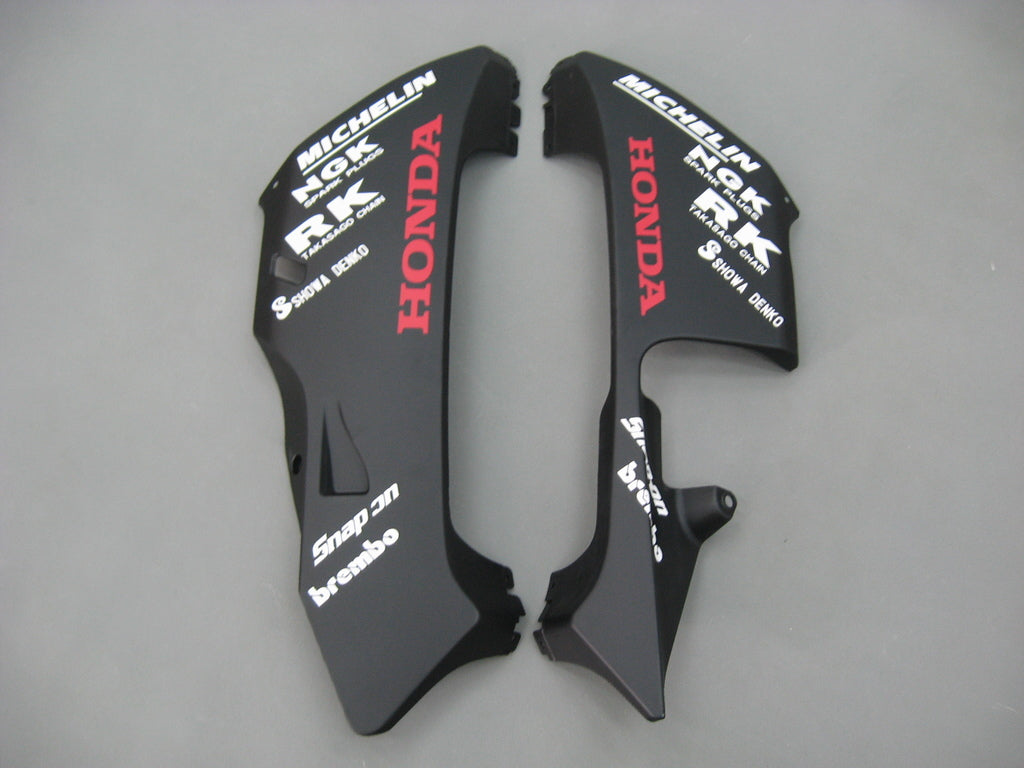 Amotopart 2005-2006 Honda CBR600RR Kit de carénage noir mat avec logos rouges