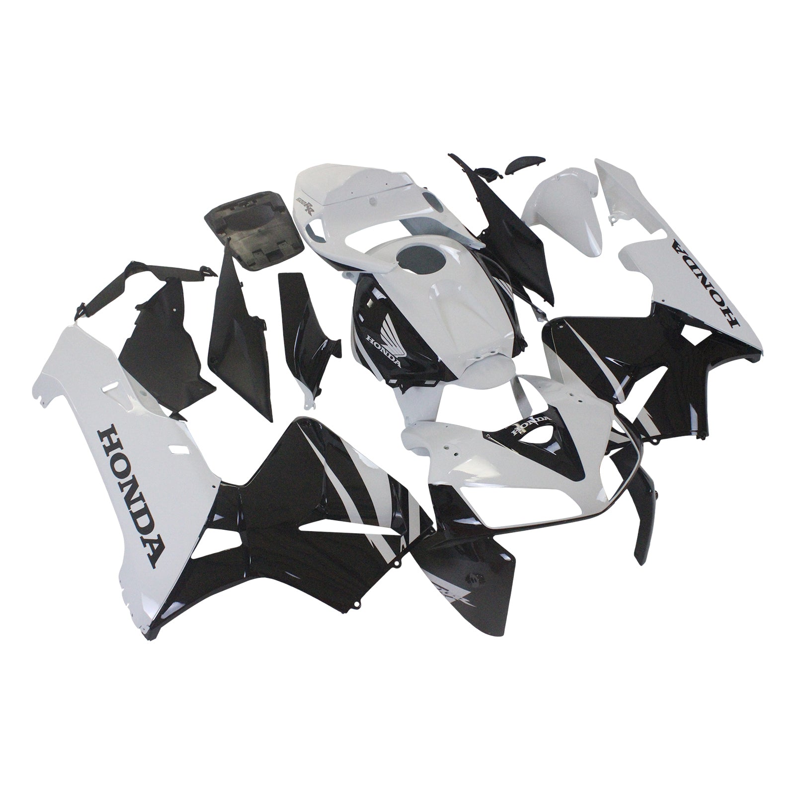 Amotopart 2005-2006 Honda CBR600RR White Black Fairing Kit