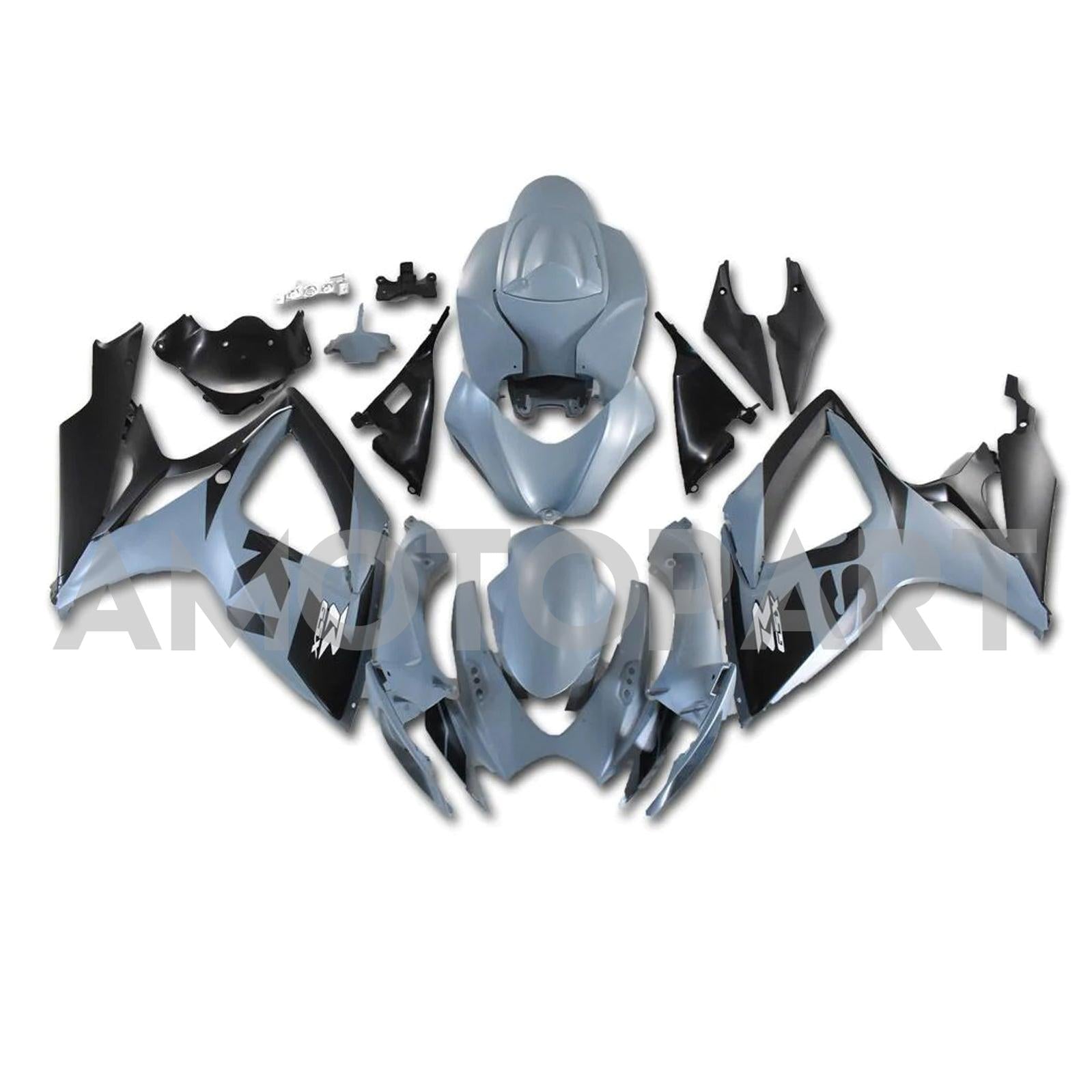 Amotopart 2006-2007 K6 GSXR 600/750 Suzuki Gray & Black Fairing Kit