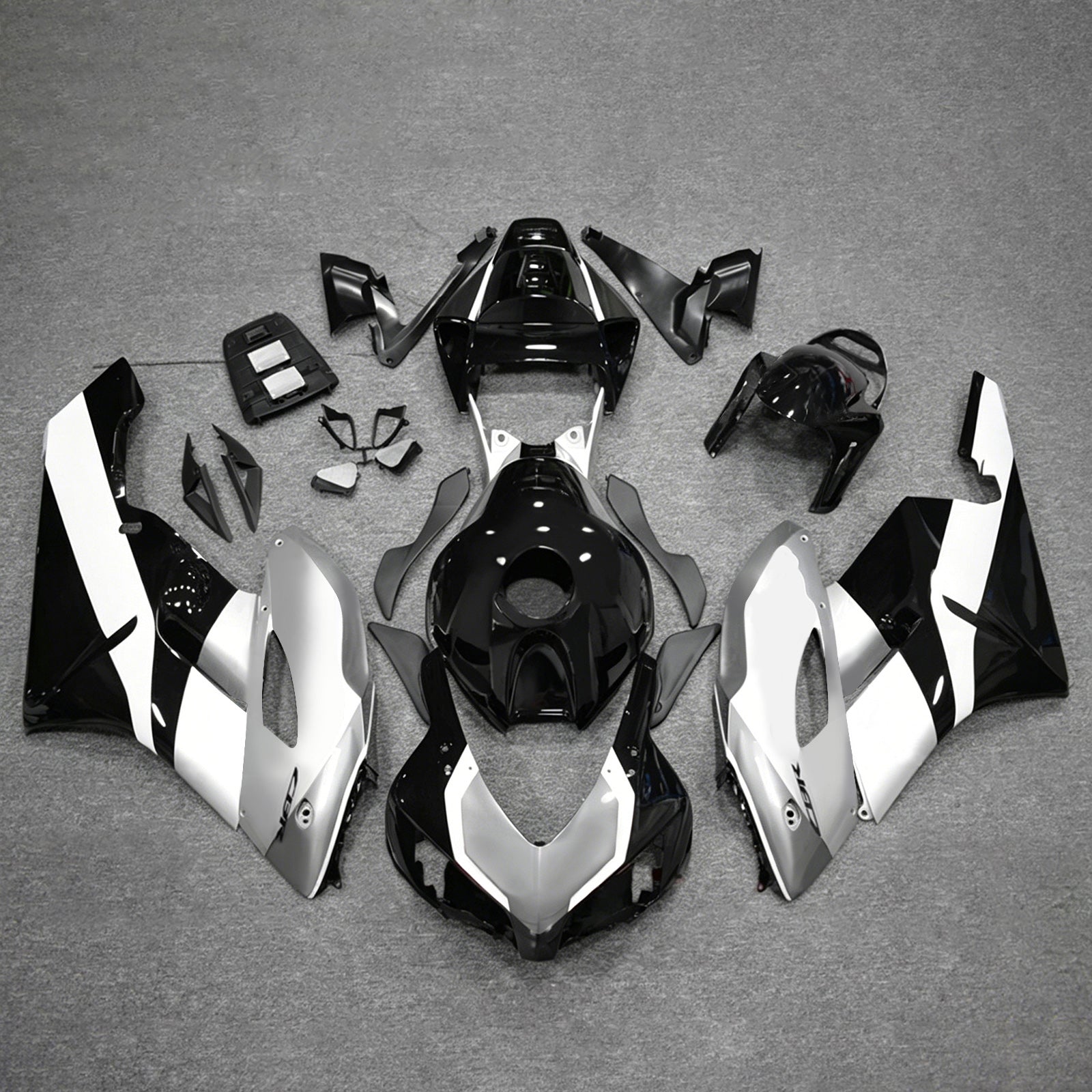 Amotopart 2004-2005 Honda CBR1000RR White Black Fairing Kit