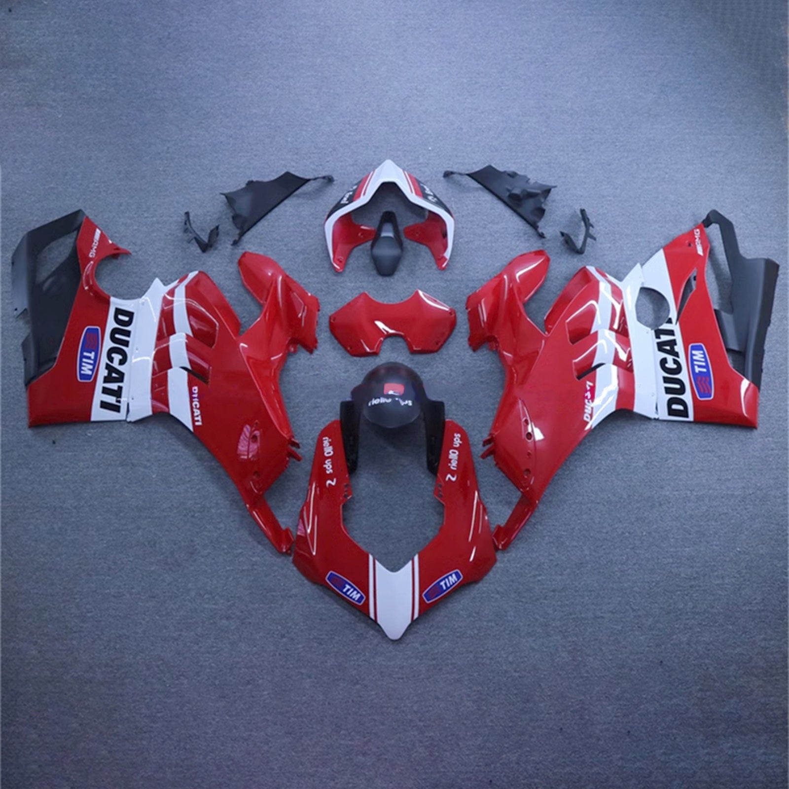 Amotopart Ducati Panigale 20-21 V4 V4S & 21-22 V4SP & 19-22 V4R White Red Black Fairing Kit