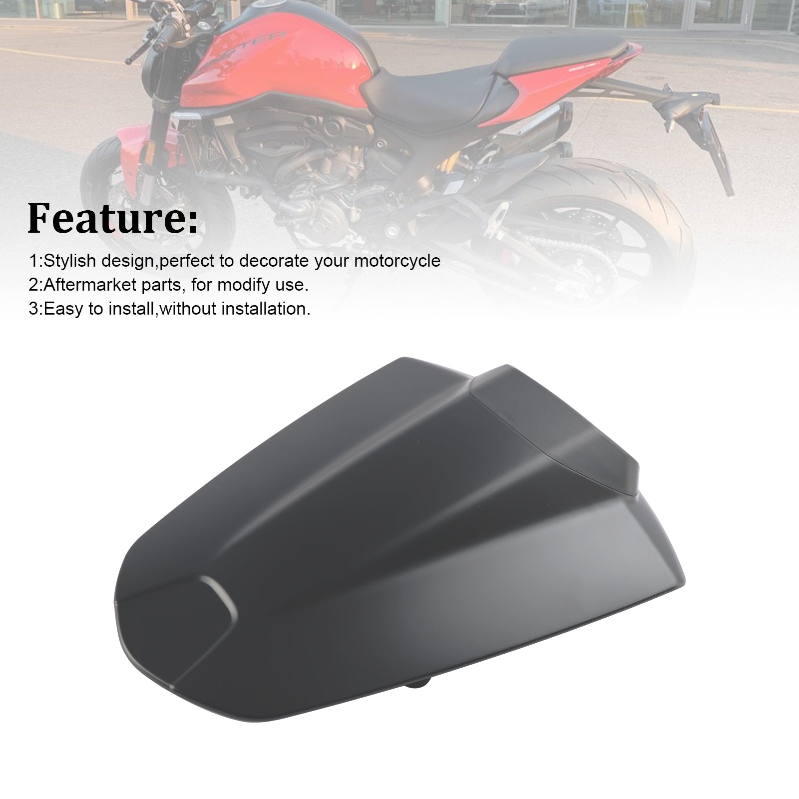 21-24 Ducati Monster 950 937 Housse de siège arrière Capot de carénage