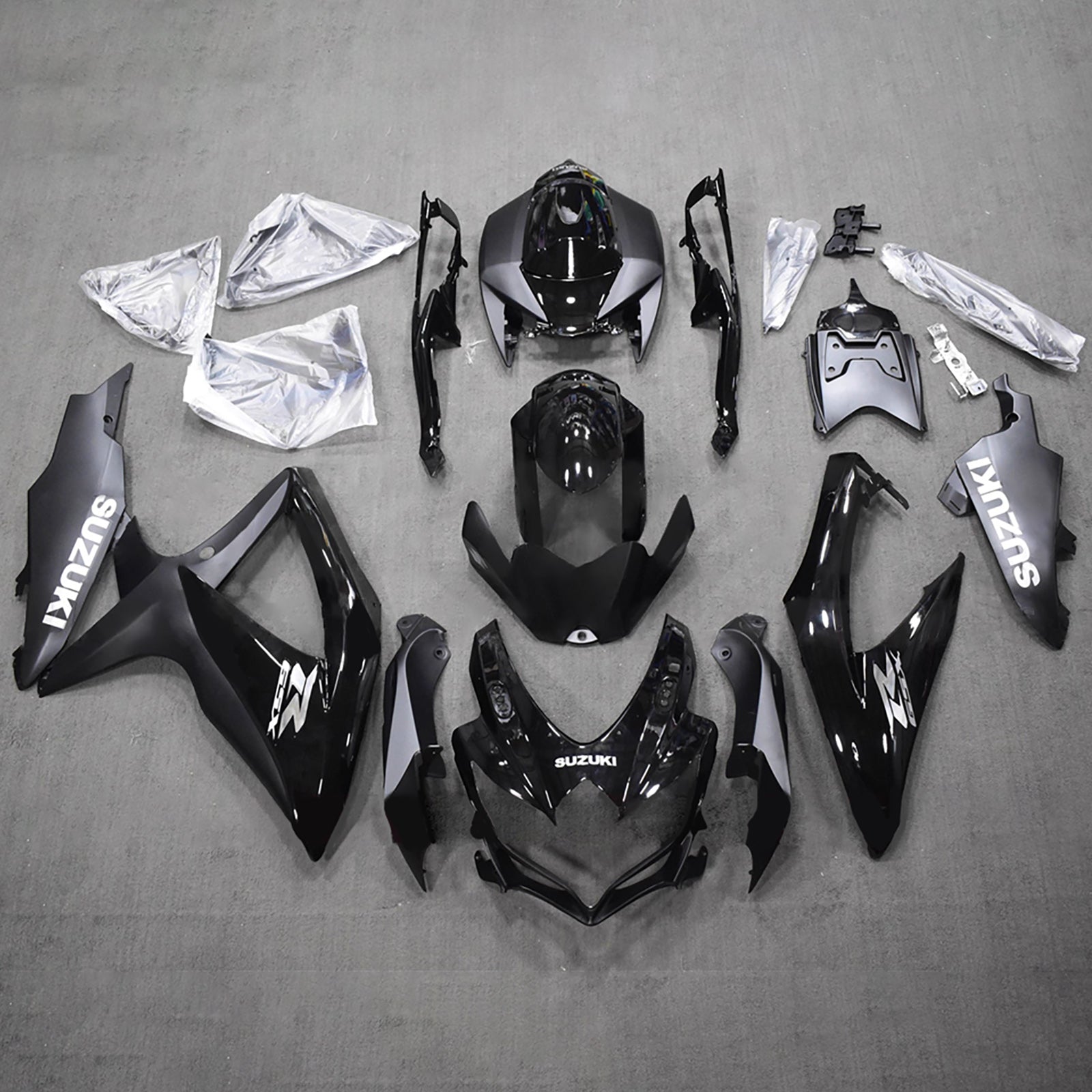 Amotopart 2008-2010 Suzuki GSXR 600/750 Black Fairing Kit