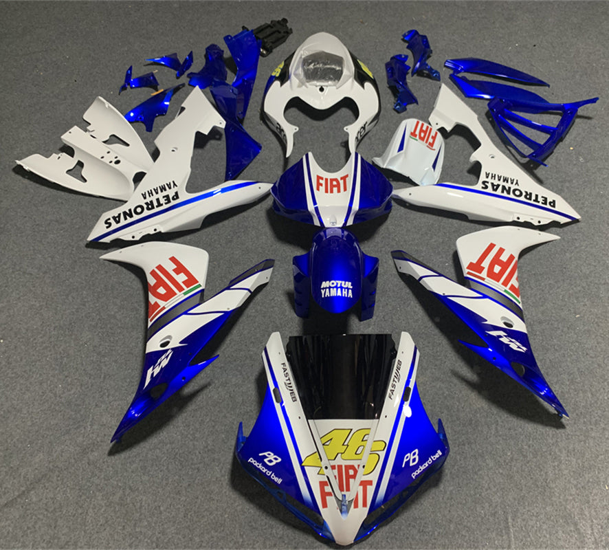 Amotopart 2002-2003 Yamaha YZF-R1 Kit de carenado azul y blanco Style2