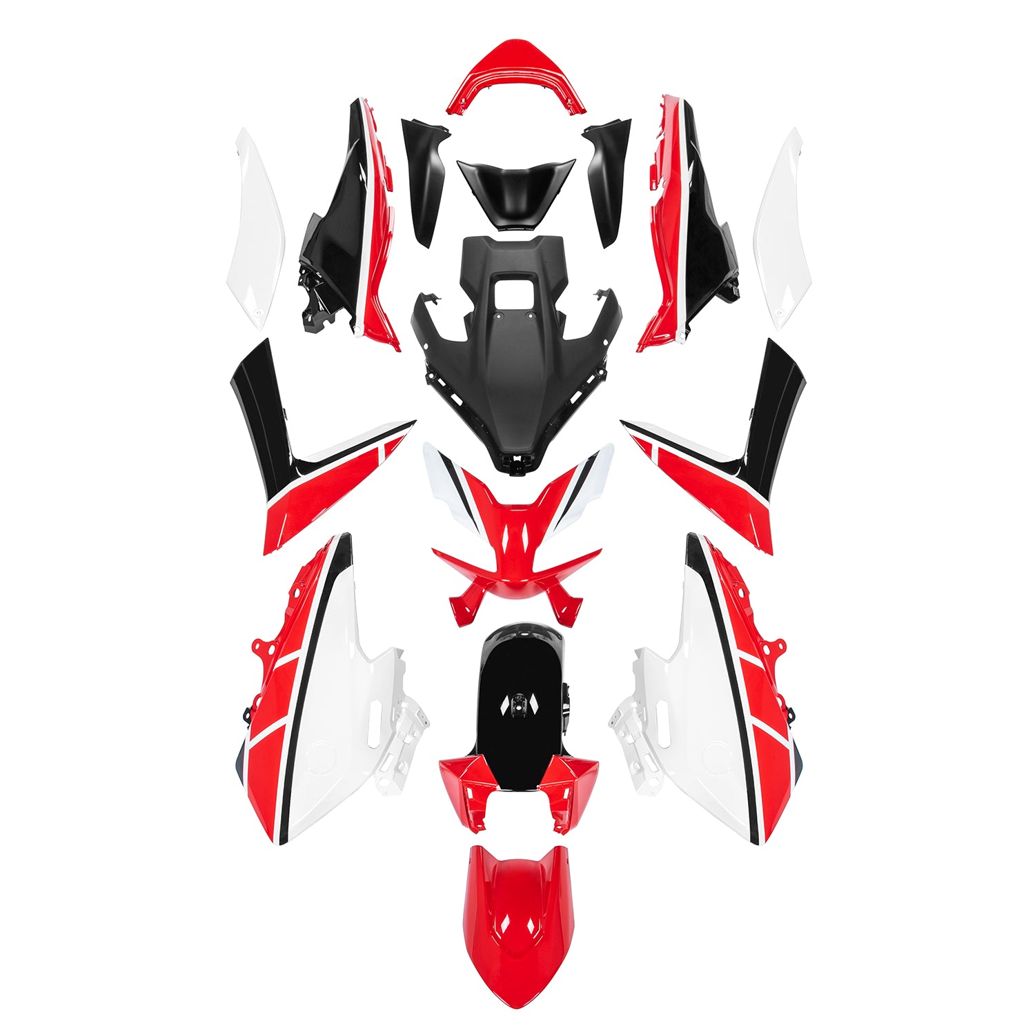 Kit carena Amotopart 2023-2024 Yamaha T-MAX 560 nero rosso bianco