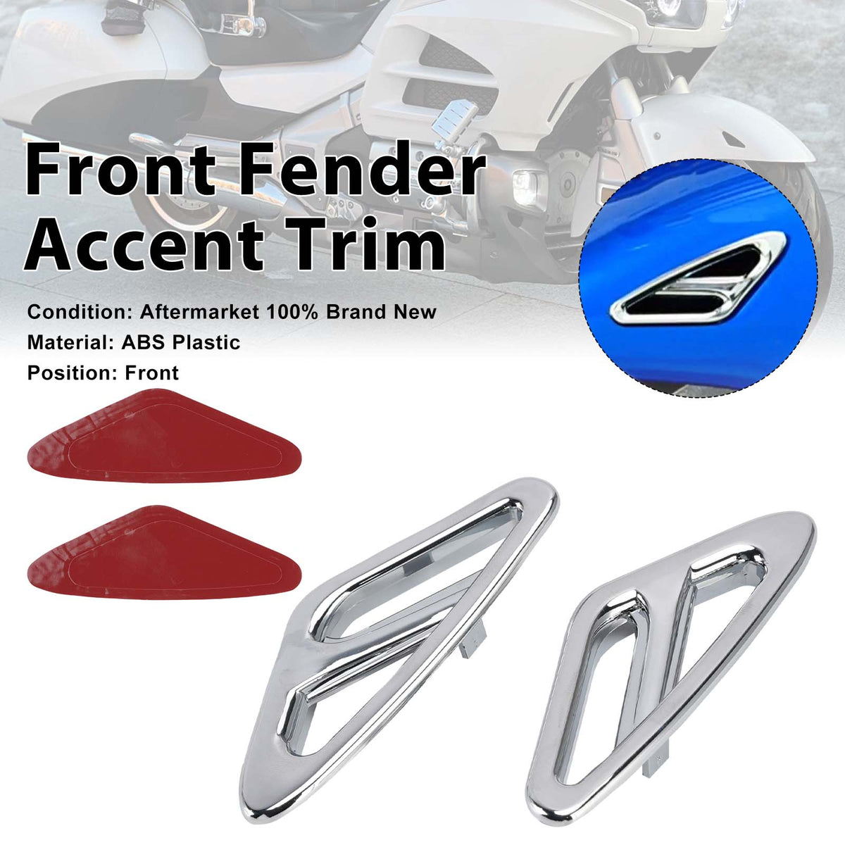 2001-2017 Honda GL1800 Goldwing 1800 Front Fender Accent Trim