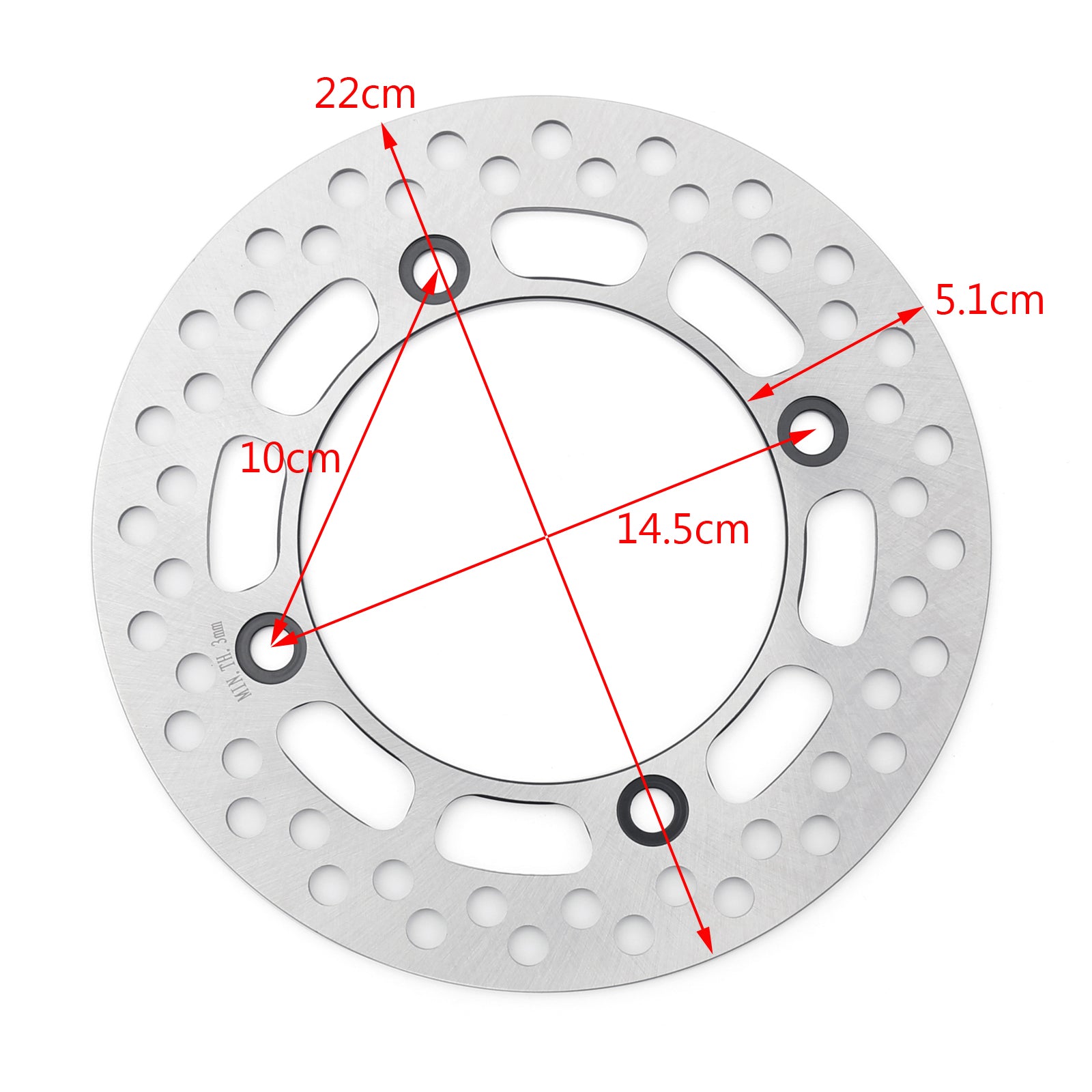 Suzuki TS125 TS200 DR250/SE DR350 DR350SE 90-95 Rear Brake Rotor Disc