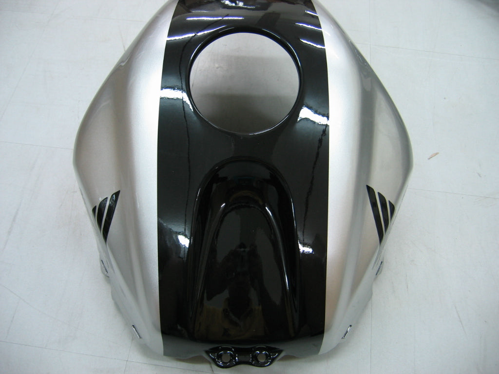 Amotopart 2005-2006 Honda CBR600RR Black&Silver Accent Fairing Kit