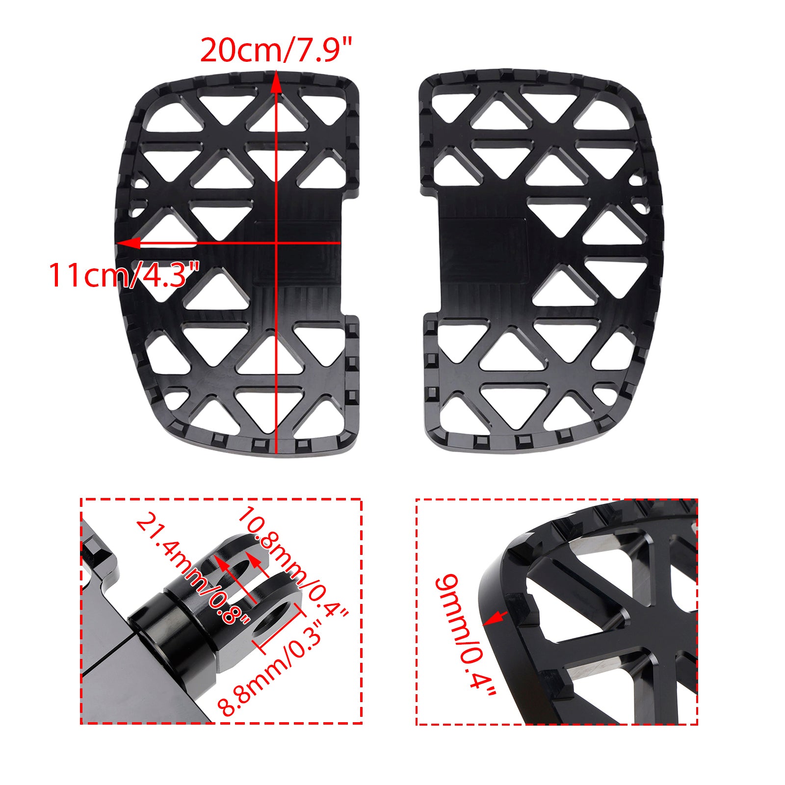 2023-2025 Kawasaki Eliminator 400 450 500 / SE Front Footrests Foot Pegs