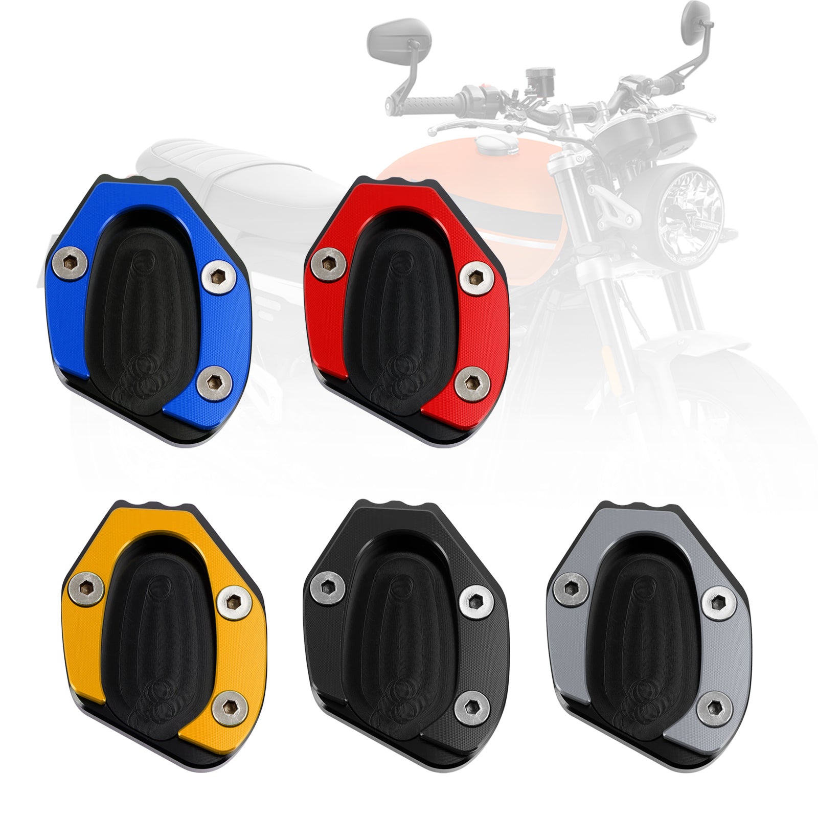 19-21 Speed ​​Twin 1200 et 16-19 Thruxton 1200/R Béquille Agrandir le coussinet de plaque