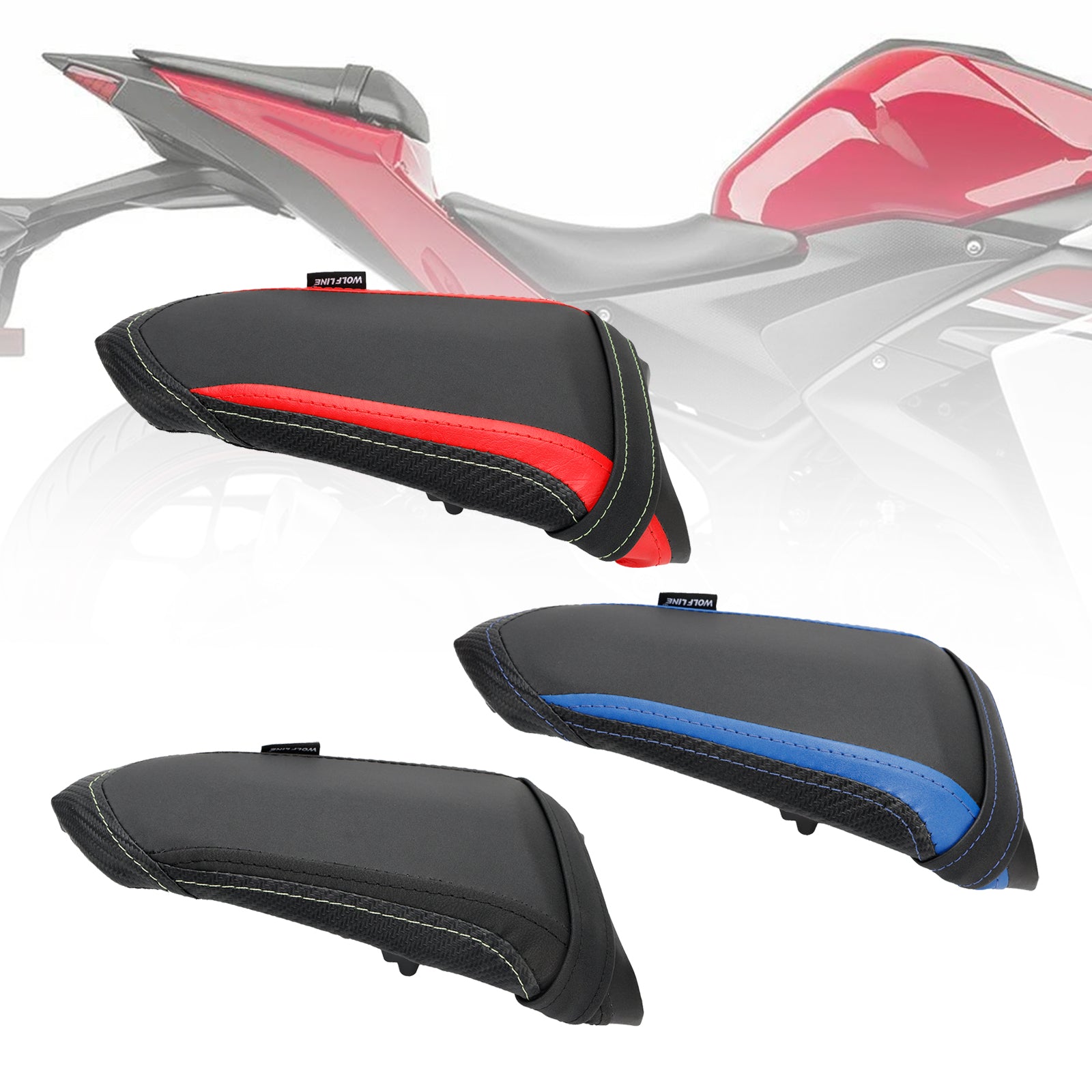 Rear Passenger Seat Cushion Pu Pillion Flat For Yamaha Yzf-R7 21-22 Yzf-R1 Red