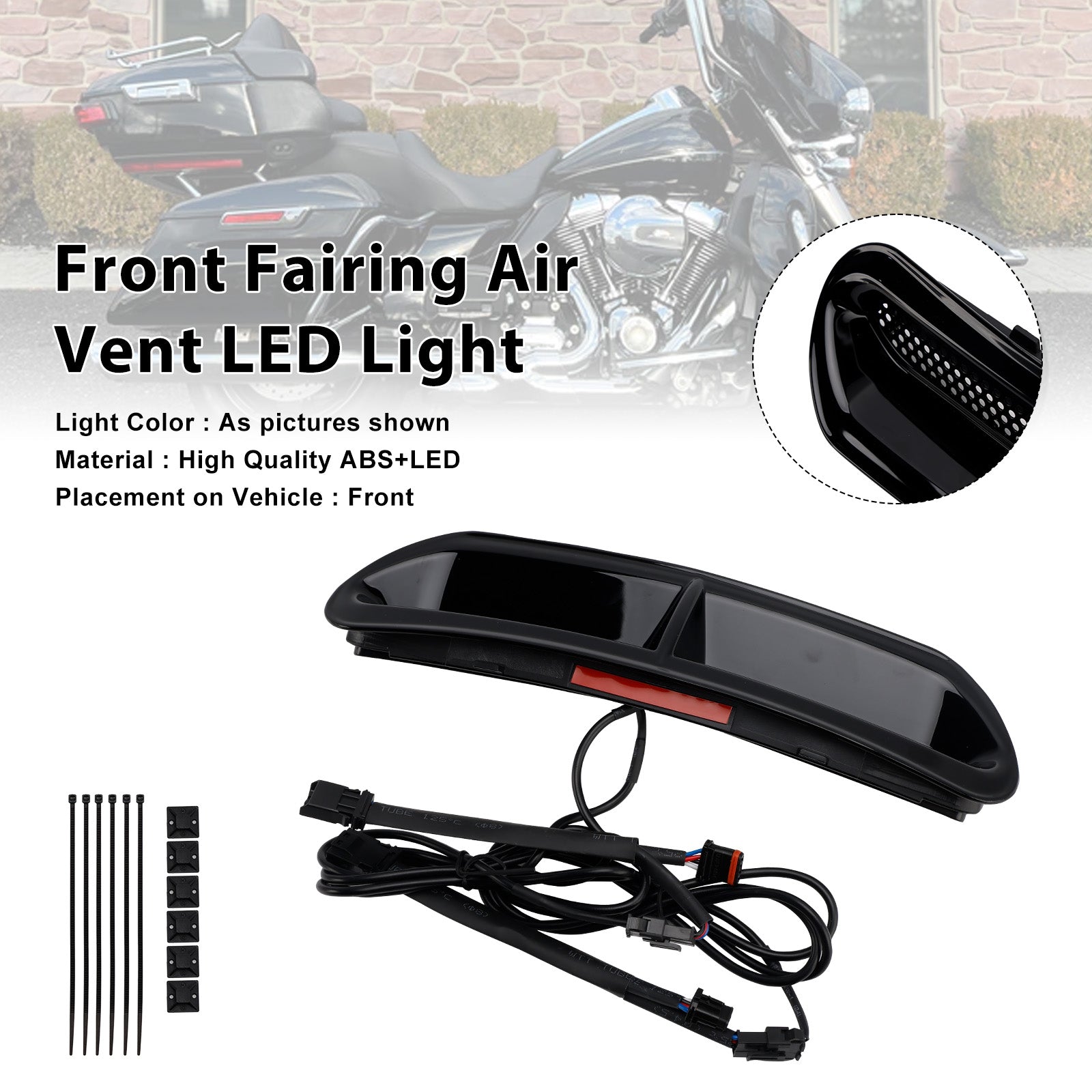 2014-2024 Touring Street Glide Front Fairing Air Vent LED Light