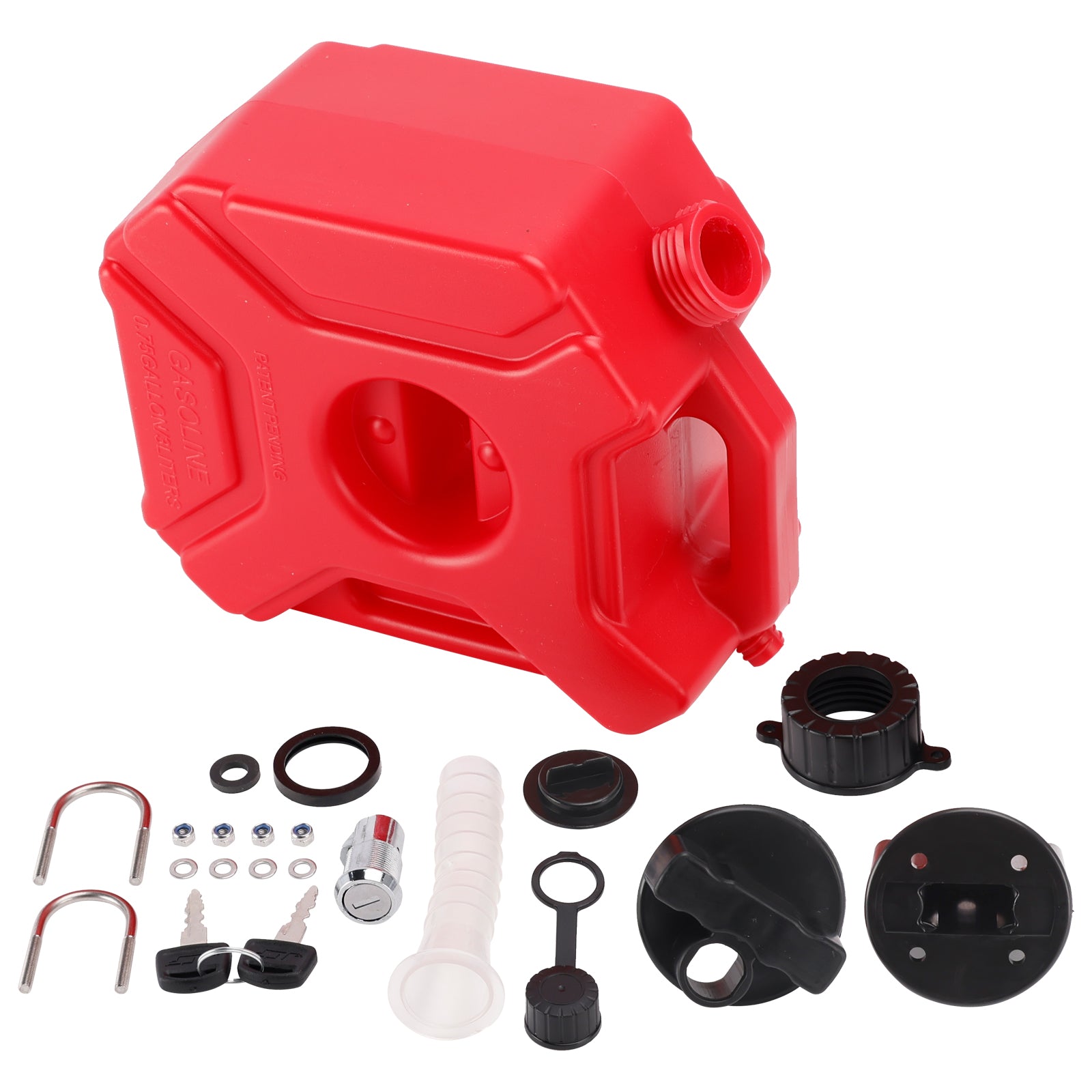 Ersatz-Kraftstofftank für Honda CL300 CL500, 3 l, roter Kunststoff-Kanister