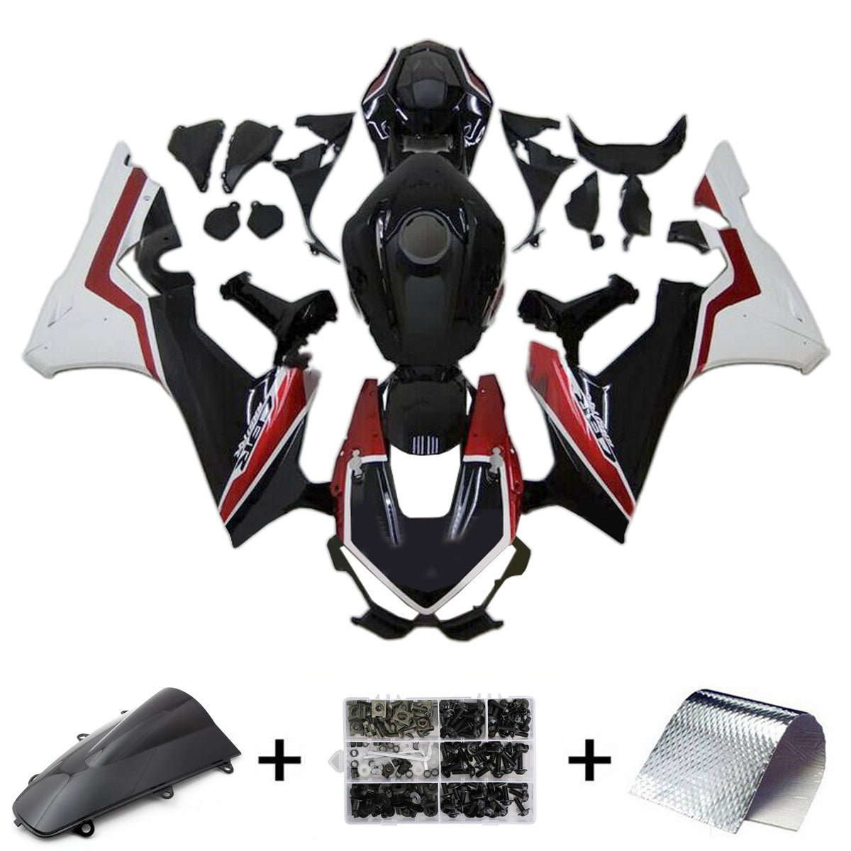 Amotopart 2017-2023 CBR1000RR Honda Black&Red Fairing Kit