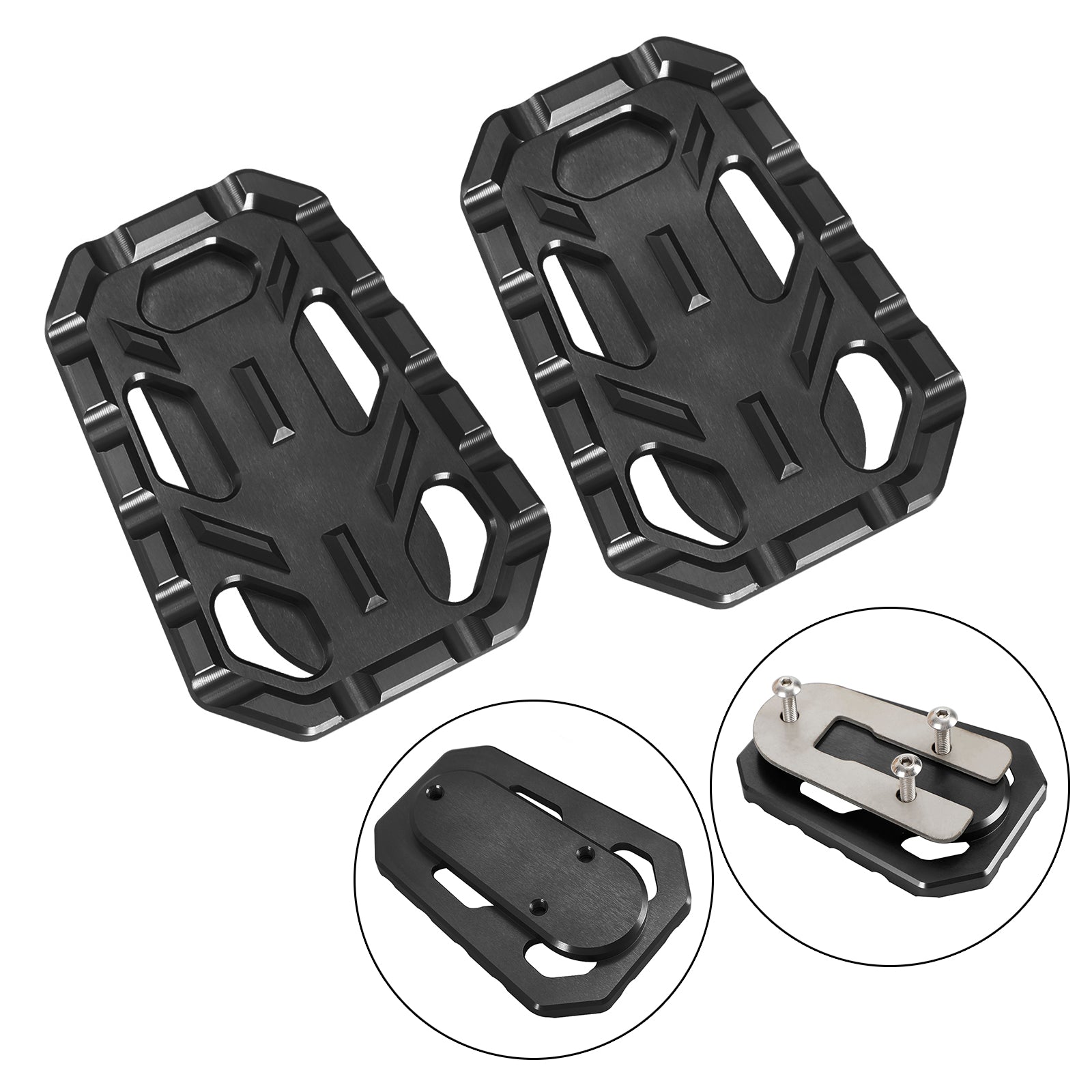 Cnc repose-pieds repose-pieds couvre pédale de pilote adapté pour TR Scrambler 1200 Tiger argent