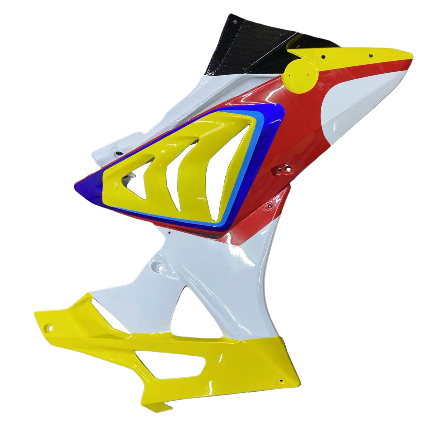 Amotopart 2009-2014 BMW S1000RR Kit de carénage blanc jaune bleu