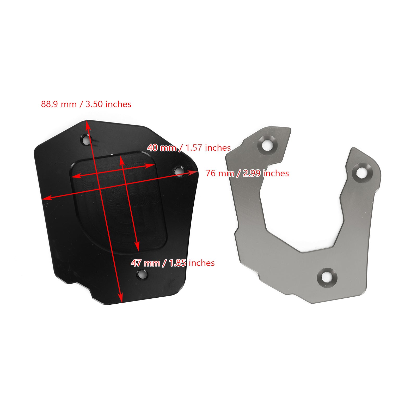 2008-2018 BMW F800GS Motorcycle Kickstand Enlarge Plate Pad