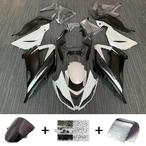 Amotopart Kawasaki ZX6R 636 2013–2018 Verkleidungsset in Weiß und Schwarz