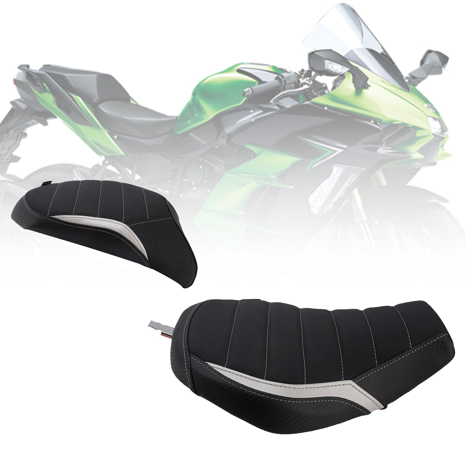 2022-2025 Kawasaki Ninja H2 Sx Front&Rear Raider Passenger Cushion Kit Gray