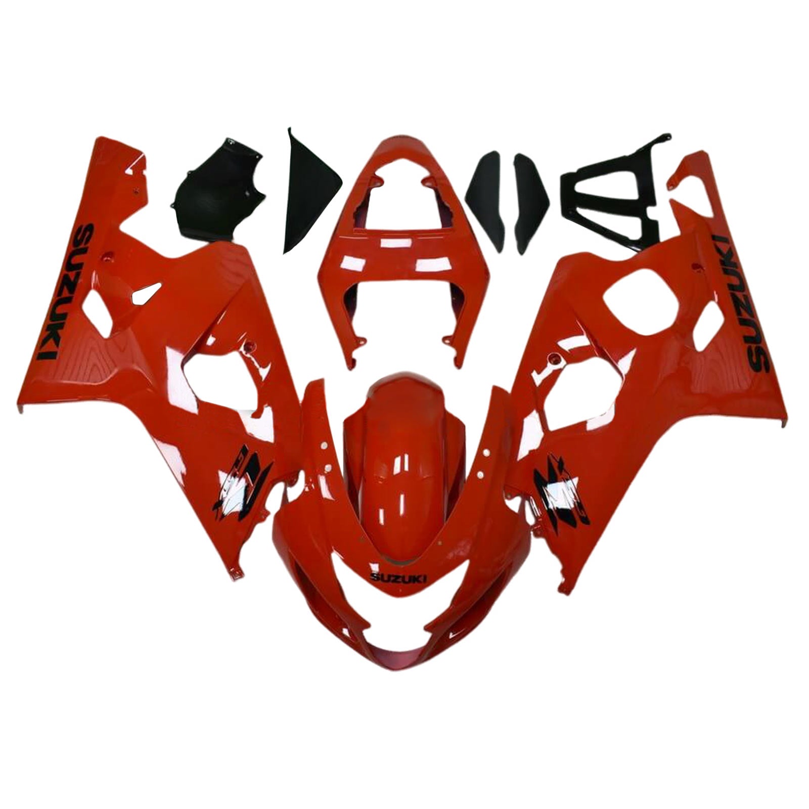 Amotopart 2004-2005 K4 GSXR 600/750 Suzuki Kit de carenado con logotipo rojo y negro