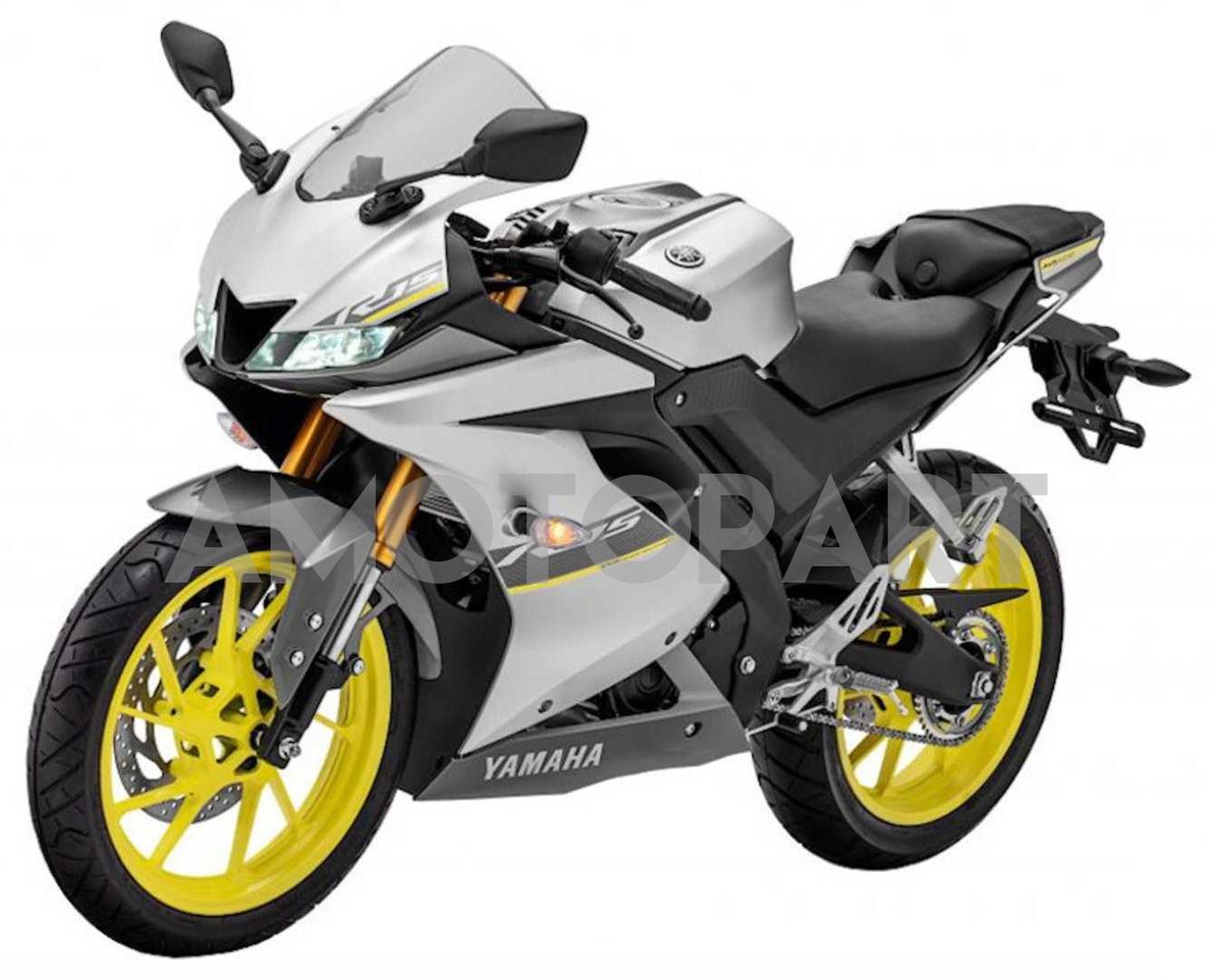 Amotopart 2018-2024 Yamaha YZF R15 Sliver Black Fairing Kit