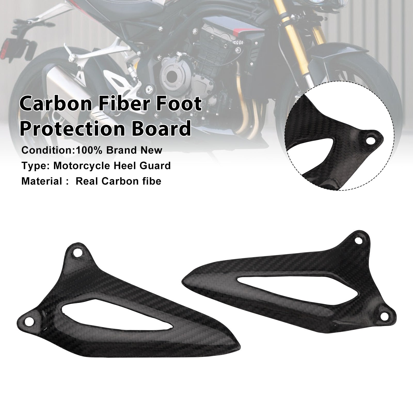 Speed Triple 1200 RS/RR 2021-2025 Real Carbon Fiber Foot Board