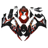 Amotopart 2006-2007 K6 GSXR 600/750 Suzuki Gloss Black&Orange Fairing kit