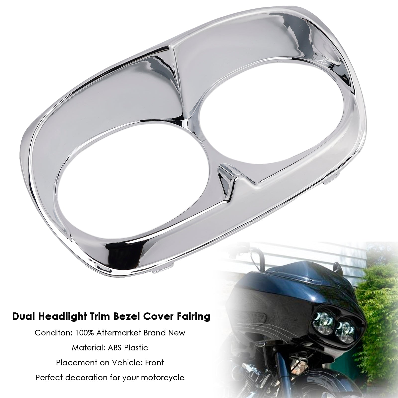 1998-2013 Road Glide Dual Headlight Trim Bezel Cover Fairing