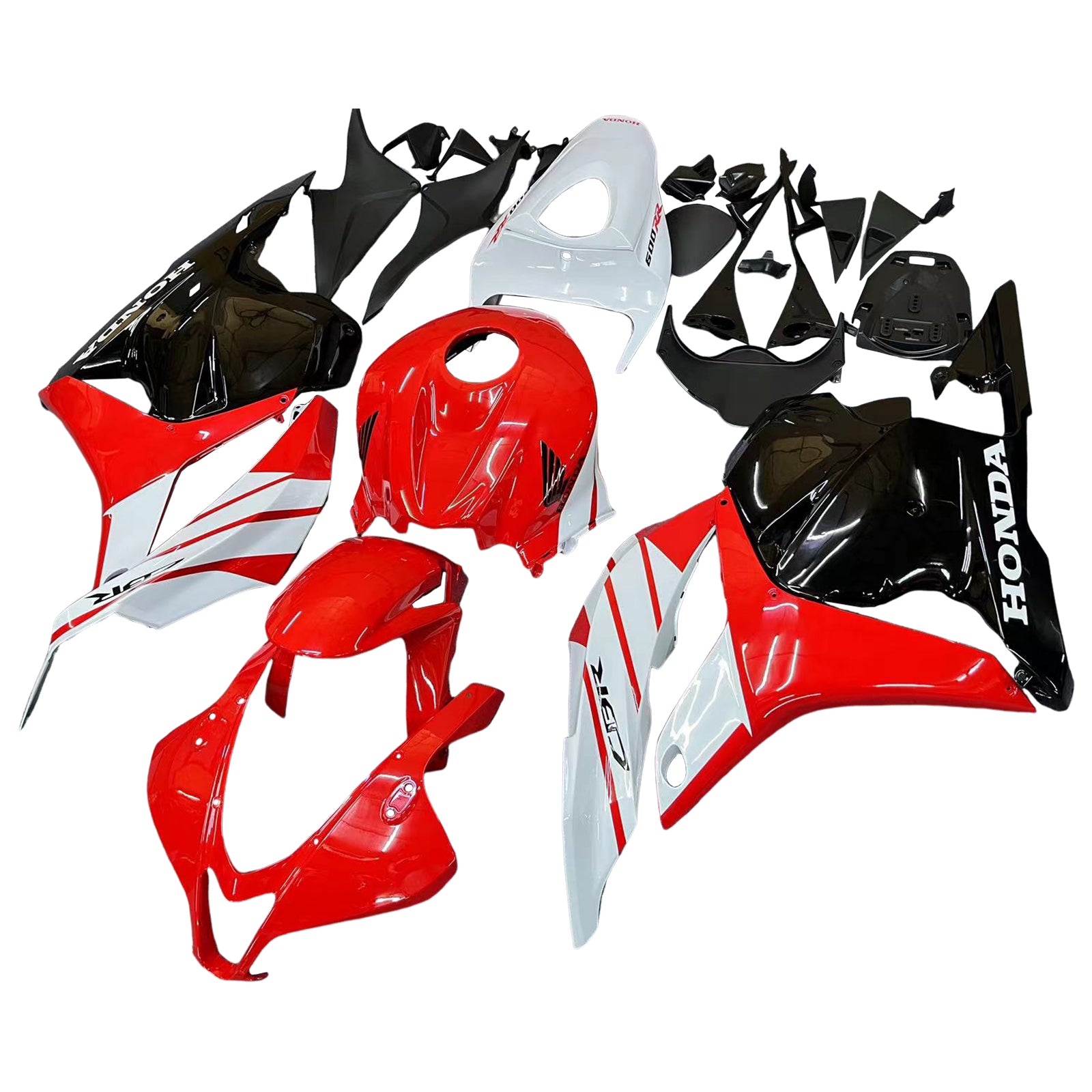 Amotopart 2009-2012 Honda CBR600RR Red Black White Fairing Kit