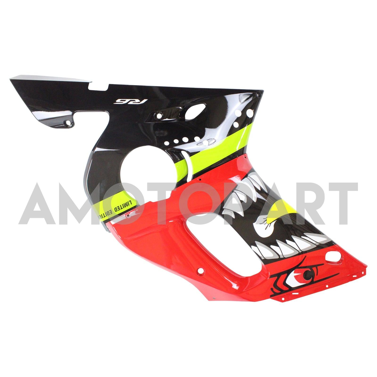 Amotopart 1998-2002 YZF 600 R6 Yamaha Rouge&Kit de carénage dents de requin vertes