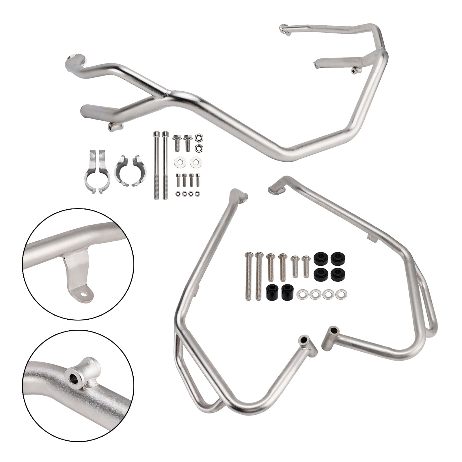 Honda X-Adv 750 2025+ Upper + Lower Engine Guard Frame Crash Bar Kit Silver