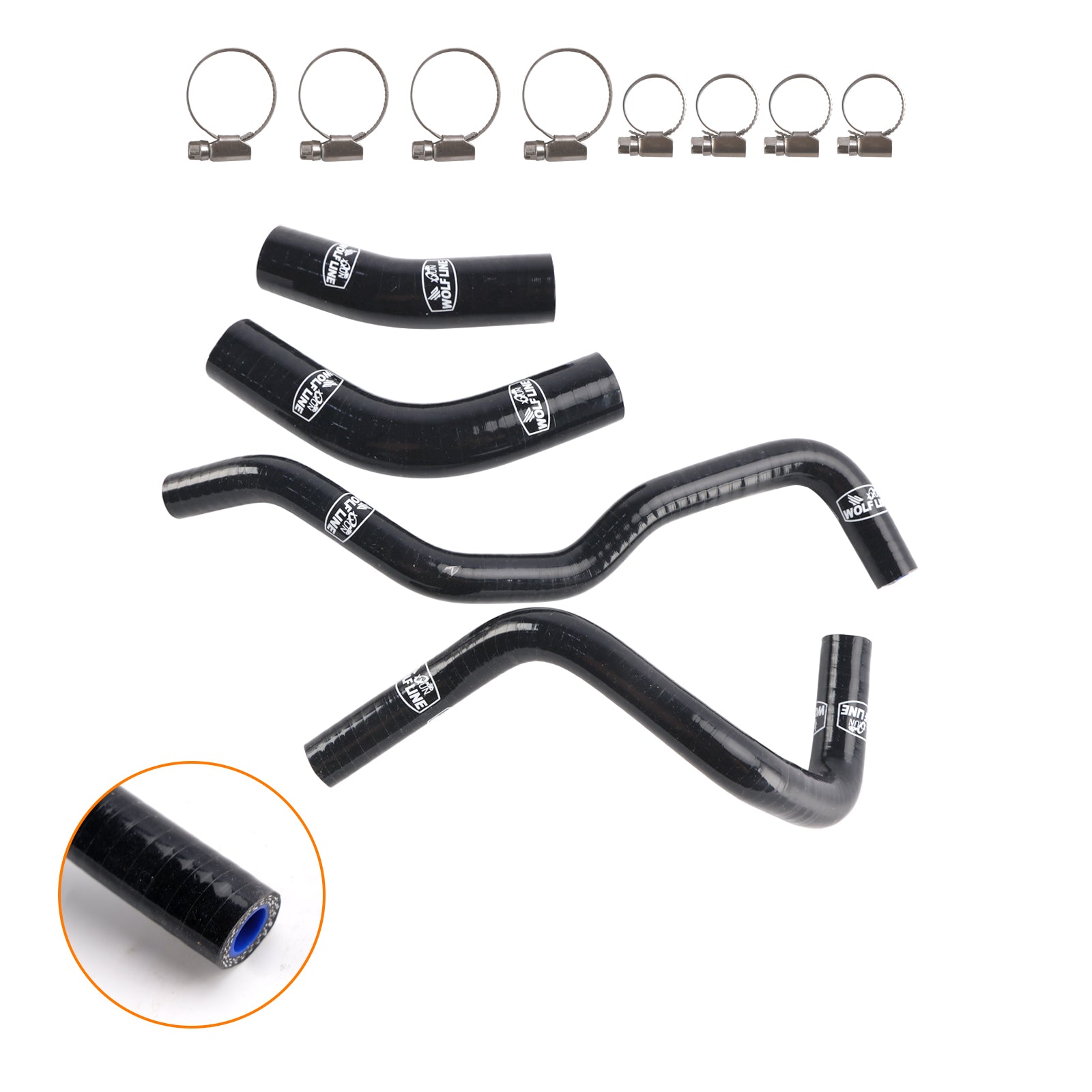 2019-2024 Yamaha Tenere 700 Silicone Radiator coolant Hose kit