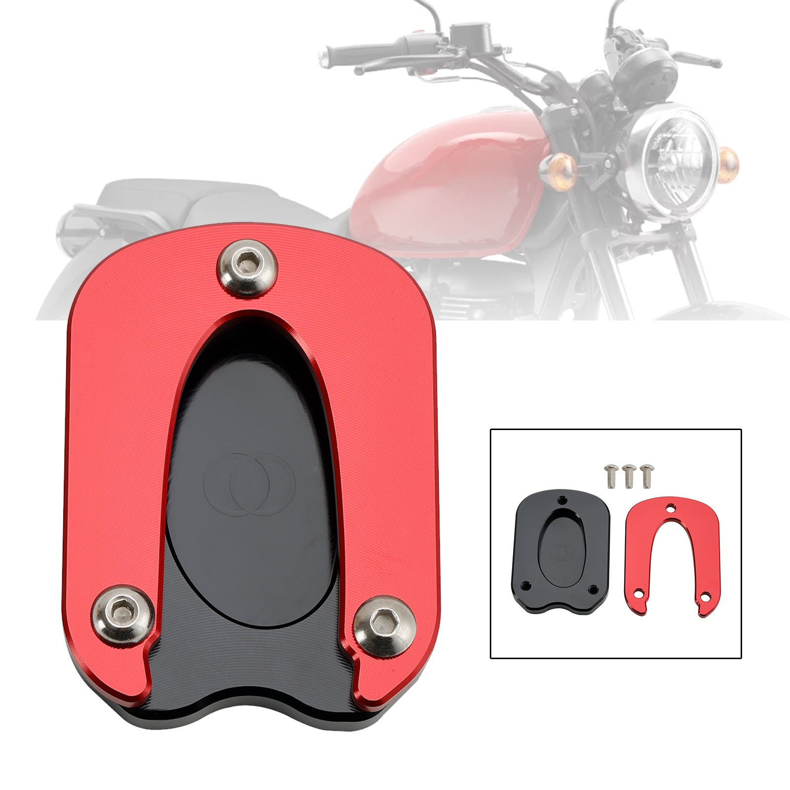 21-23 Meteor 350 Kickstand Enlarge Plate Pad