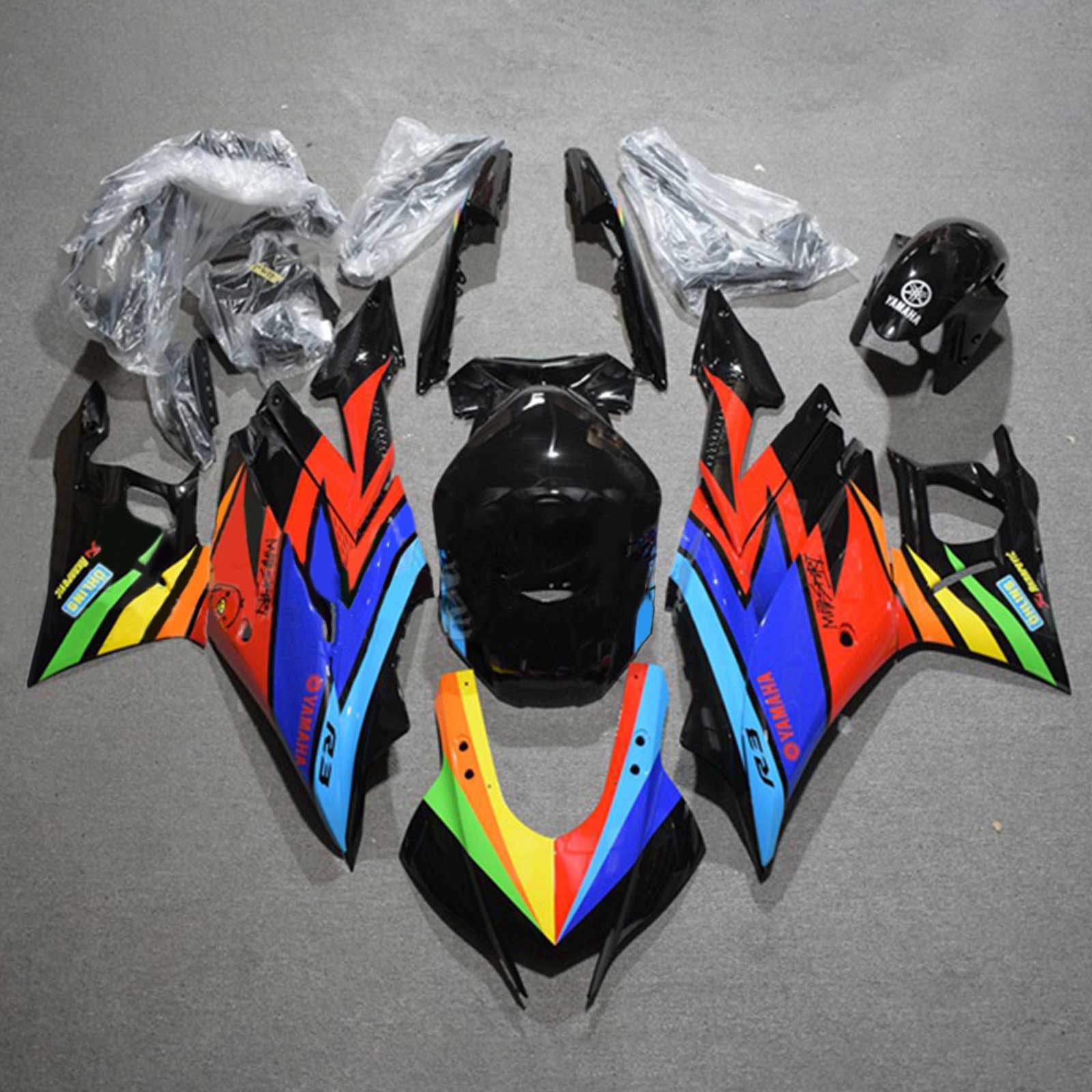 Amotopart 2022-2023 Yamaha YZF-R3 R25 Multicolor Fairing Kit