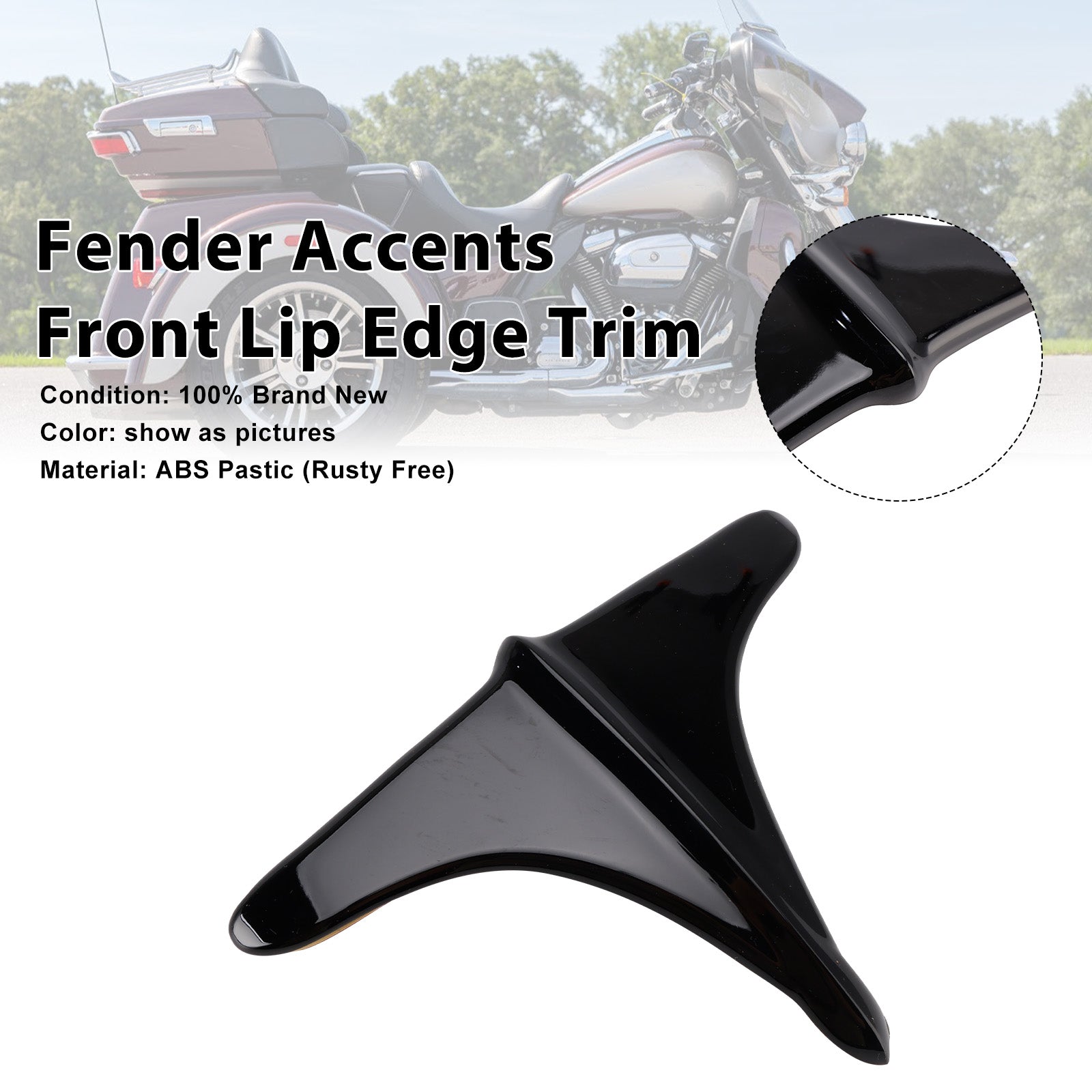 2009-2023 Street Tri Glide ABS Acentos de guardabarros trasero Borde del borde delantero