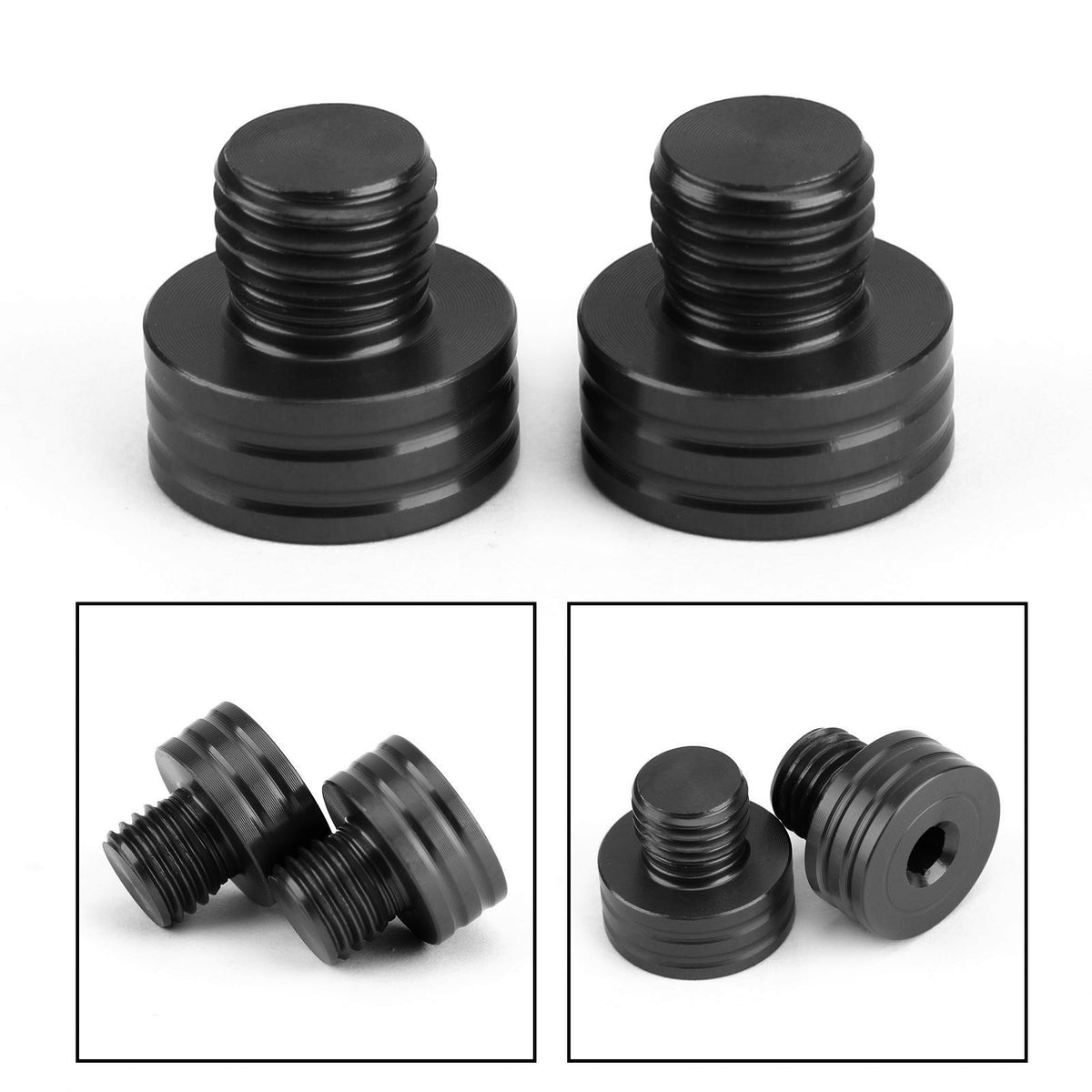 M10x1.25mm Mirror Hole Plugs Black for Yamaha MT-09 Tracer 700 NMAX150 TMAX530