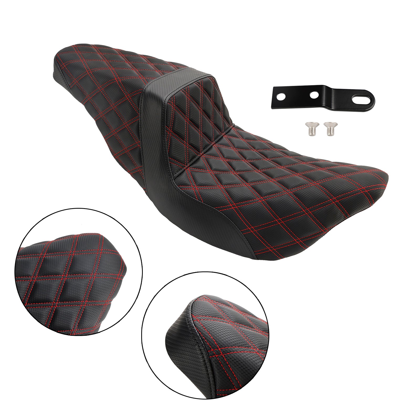 Complete Cushion Rider Passenger Seat Red Fits For Fl Touring Models 2008-2023