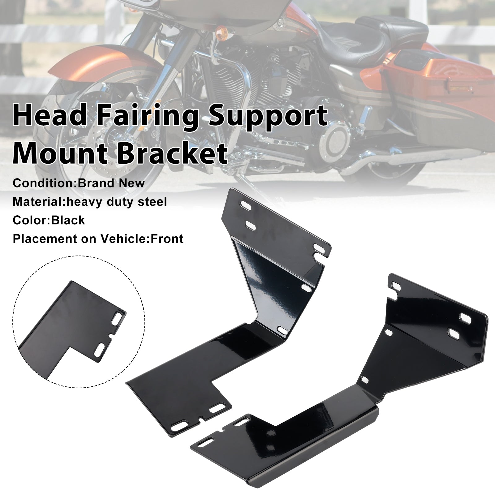1998-2013 Road Glide Steel Head Fairing Support Mount Bracket
