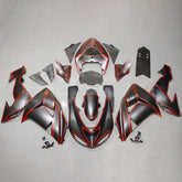 Amotopart 2006-2007 Kawasaki ZX10R Matte Black with Red Stripe Fairing Kit