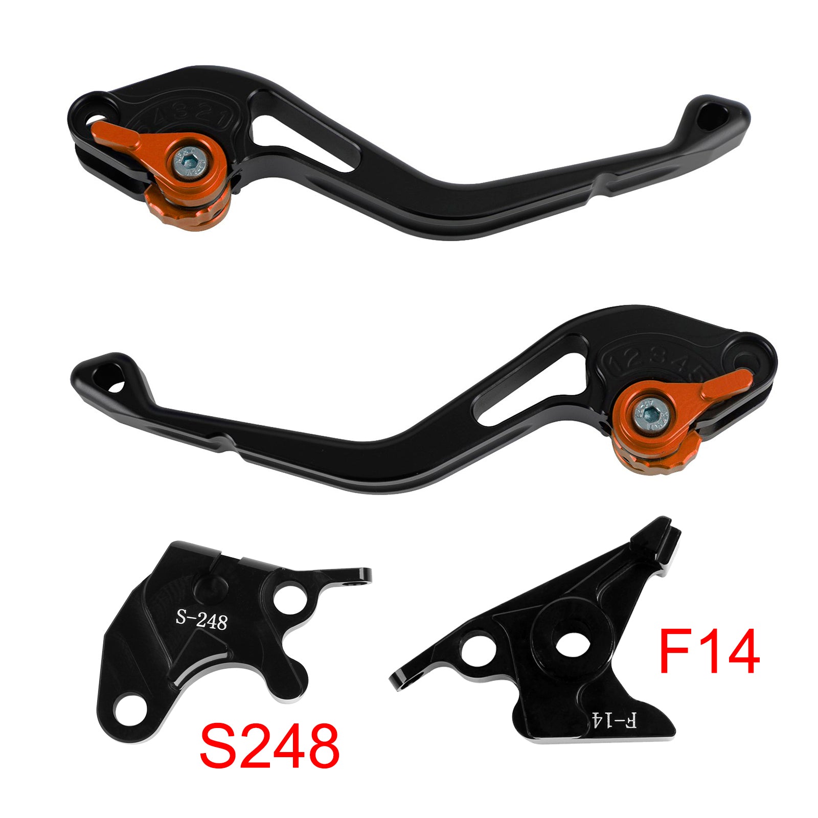 Suzuki GSXR600 750 DL650 GSR600 Orange NEW Short Clutch Brake Lever