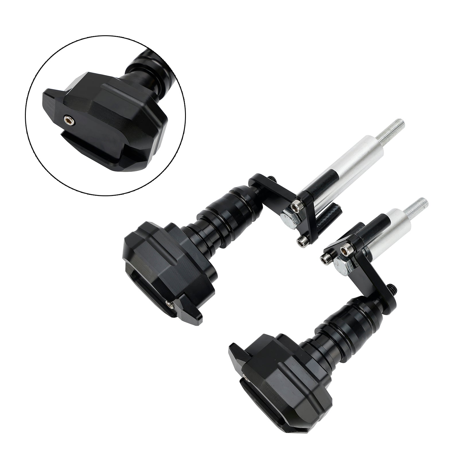 Crash Bobbin Protector Slider Aluminum Black For Kawasaki Ninja 400 Z400 18-23