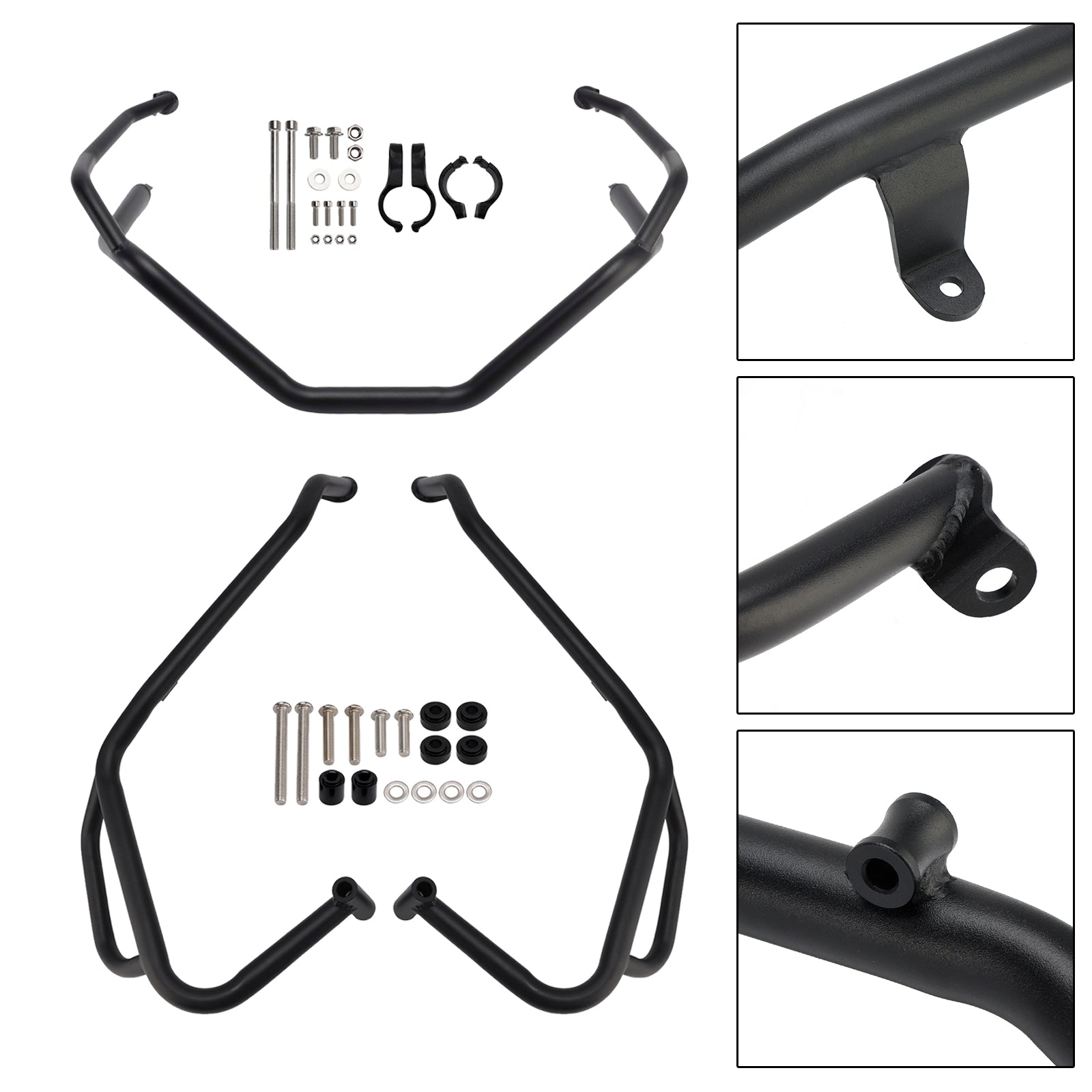 Honda X-Adv 750 2025+ Upper + Lower Engine Guard Frame Crash Bar Kit Black