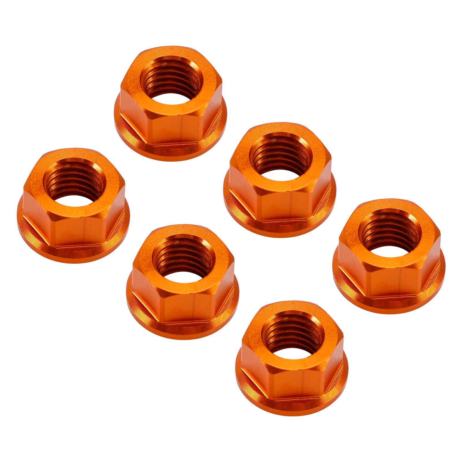 04-16 Aprilia RSV RSV4 1000R Factory Rear Sprocket Nut Kit M10x1.5mm Orange