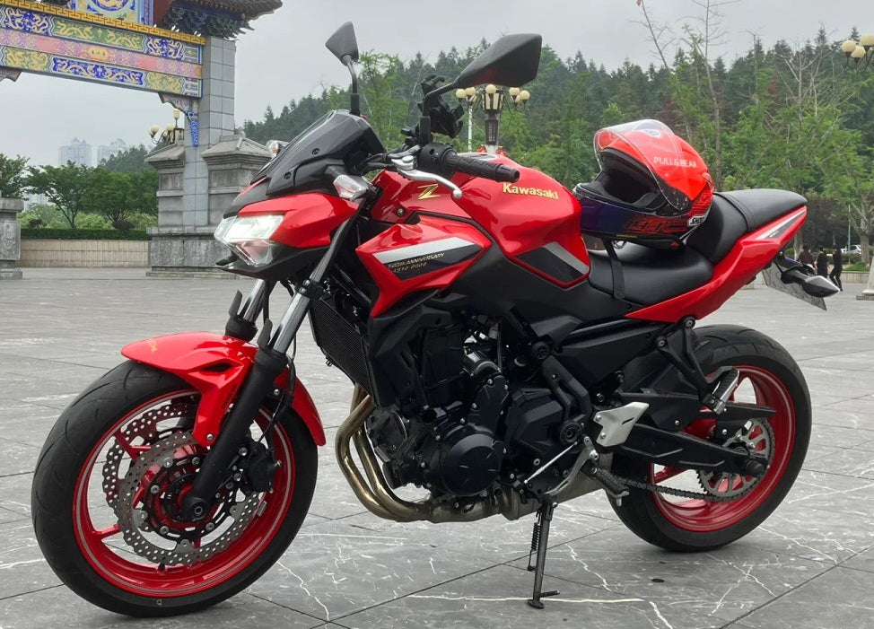 Amotopart 2020-2023 Kawasaki Z650 Rot Schwarz Verkleidungssatz